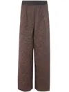 Maria Calderara Wrinkled Trousers In Brown