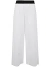 Maria Calderara Long Wide Pants In Milk