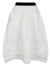 Maria Calderara Voluminous Taffeta Skirt With Contrasting Elastic Waistband