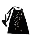 Maria Calderara Metallic-disc Bib Scarf In Black