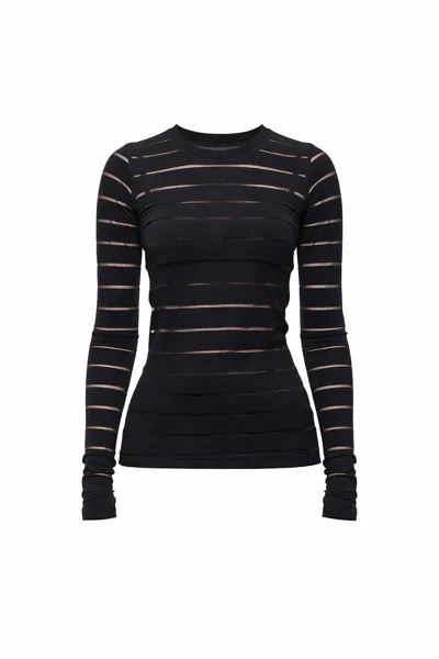 Maria Calderara Moisture-wicking Seamless Athletic Top In Black