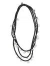 Maria Calderara Multiple-cords Embellished Necklace In Black