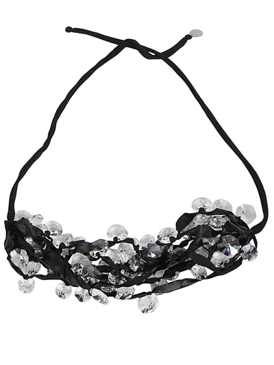 Maria Calderara Necklace In Tn Trasparent Crystal Blacck