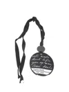 Maria Calderara Fabric Necklace With Printed Pendant In X