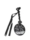 Maria Calderara Fabric Necklace With Printed Pendant In X