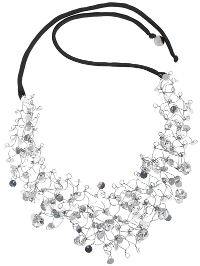 MARIA CALDERARA MARIA CALDERARA NET CRYSTALS NECKLACE