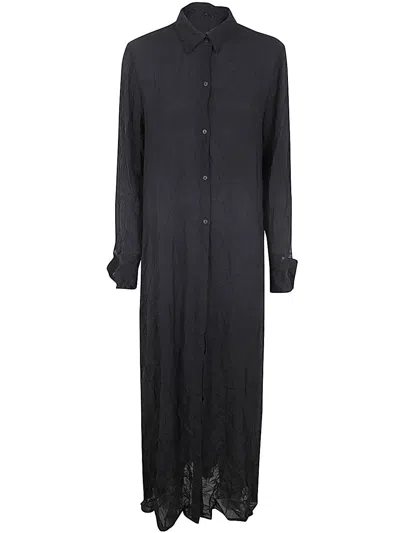 Maria Calderara New Roomy Fit Parachute Long Shirt In Black  