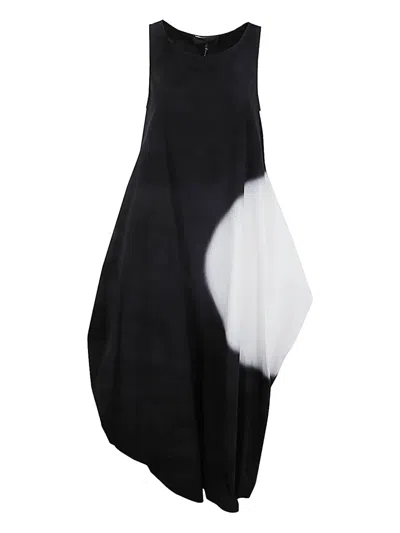 Maria Calderara Sessantre Volte No Puppet Long Dress In Black