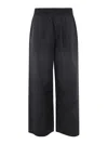 Maria Calderara Elastic Waist Casual Pants In Black