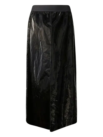 MARIA CALDERARA PATENT-FINISH SKIRT