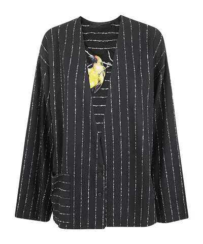 MARIA CALDERARA PINSTRIPE CASUAL JACKET