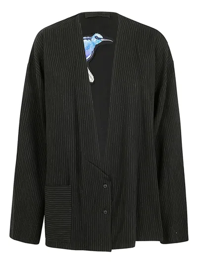 MARIA CALDERARA PINSTRIPED POCKET JACKET