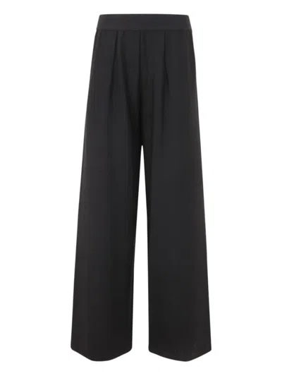 Maria Calderara Pleated Trousers In Black