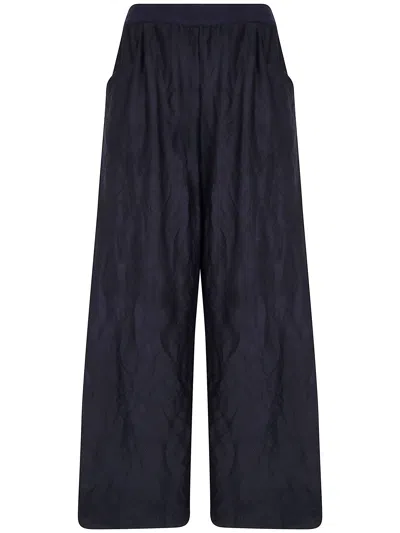Maria Calderara Pockets Pantsfaux Suede Trousers In Black
