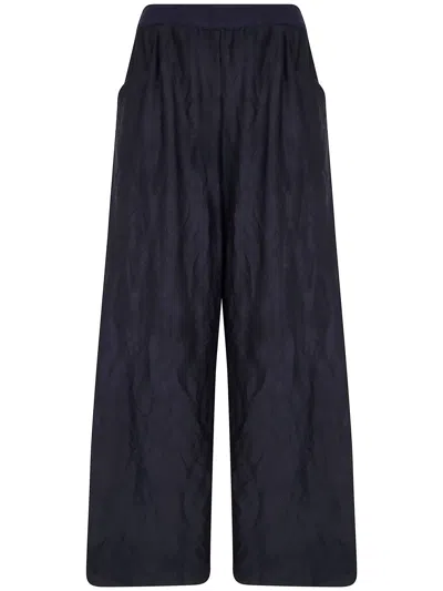 Maria Calderara Pockets Pantsfaux Suede Trousers In Black