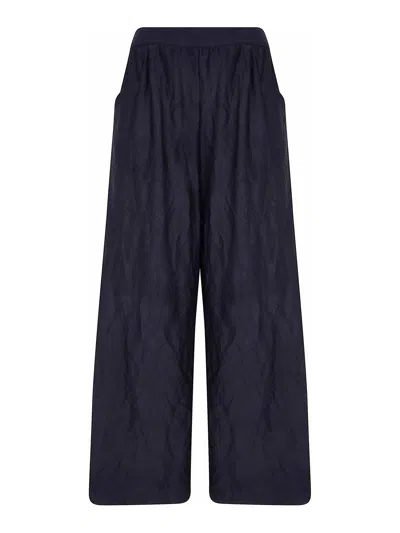 Maria Calderara Pockets Pantsfaux Suede Trousers In Black