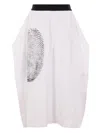 Maria Calderara Printed Skirt In White