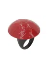 Maria Calderara Resin Ring In Red