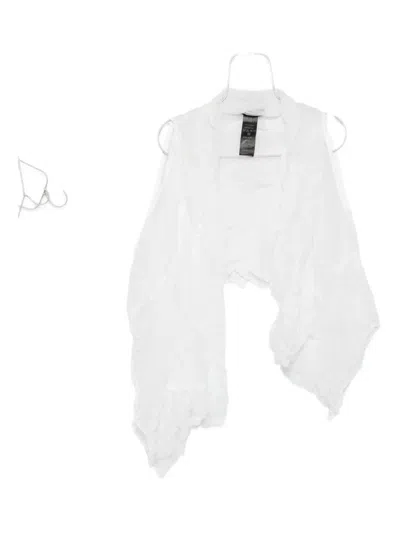 Maria Calderara Ruffled Waistcoats In White