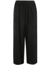 Maria Calderara Elastic Waist Casual Pants In Black  