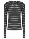 Maria Calderara Stripe Long-sleeve Sweater In Black