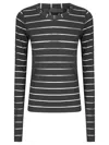 Maria Calderara Stripe Long-sleeve Sweater In Black