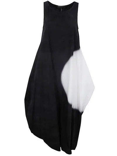 Maria Calderara Sessantre Volte No Puppet Long Dress In Black