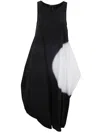 Maria Calderara Sessantre Volte No Puppet Long Dress In Black White