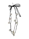 Maria Calderara Silver Stone Necklace In Multi