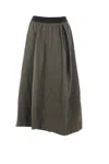 Maria Calderara Asymmetric-hem Midi Skirt In Green