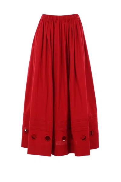 Maria Calderara Skirts In Red