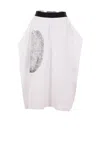 Maria Calderara Printed Skirt In White+black