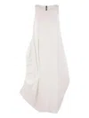 Maria Calderara Sleeveless Asymmetrical Dress In White