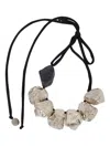 Maria Calderara Stone Necklace In Black
