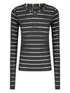 Maria Calderara Stripe Long-sleeve Sweater In Gray