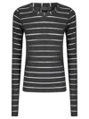 Maria Calderara Stripe Long-sleeve Sweater In Black