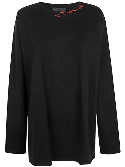 Maria Calderara Long-sleeved T-shirt In Black  