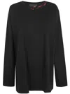 Maria Calderara Long-sleeved T-shirt In Black Red