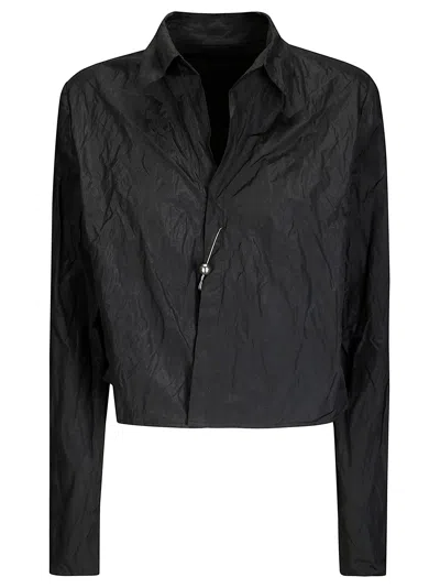 Maria Calderara Taffeta Short Jacket In Black
