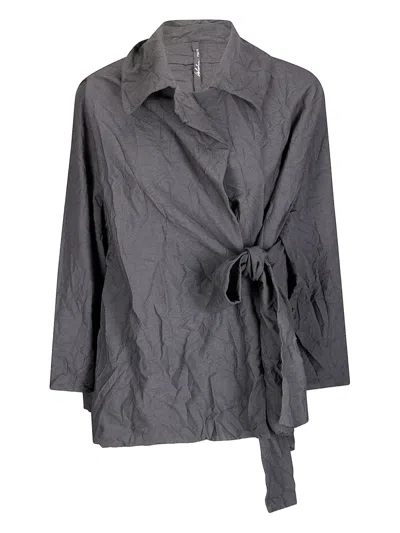 MARIA CALDERARA TEXTURED WRAP JACKET