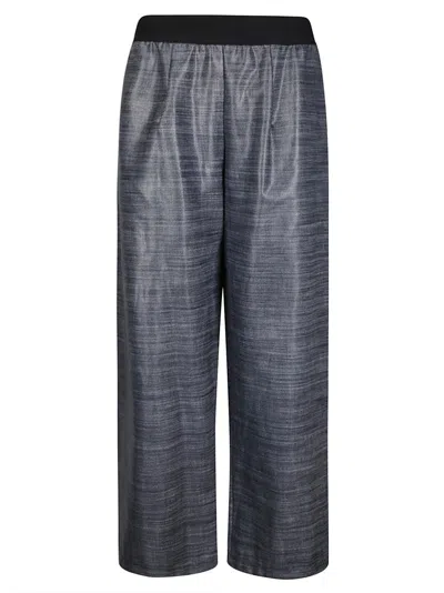 Maria Calderara Trousers With Contrasting Elastic Waist In Burgundy