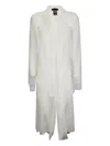 Maria Calderara Long Sleeve Transparent Tulle Trench Coat