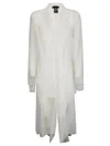 Maria Calderara Long Sleeve Transparent Tulle Trench Coat