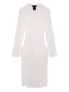 Maria Calderara Tulle Tie-front Overcoat In White