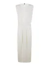 Maria Calderara Back Or Front Long Dress In White