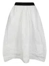 Maria Calderara Voluminous Taffeta Skirt With Contrasting Elastic Waistband