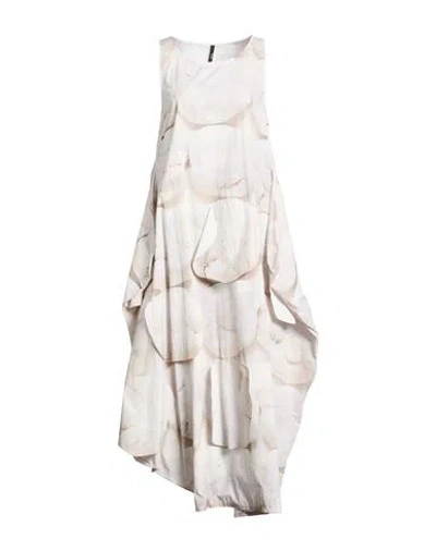 Maria Calderara Woman Maxi Dress Light Grey Size 2 Cotton In Gray