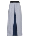 Maria Calderara Woman Maxi Skirt Navy Size 2 Cotton, Polyester, Elastane In Navy Blue