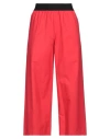 Maria Calderara Logo Casual Pants In Red