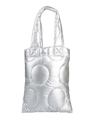 Maria Calderara Woman Shoulder Bag Silver Size - Viscose, Polyamide, Elastane In Metallic